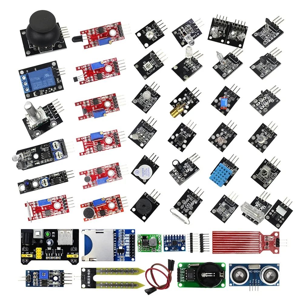 45 in 1 Sensors Modules Starter Kit for arduino, better than 37in1 sensor kit 37 in 1 Sensor Kit