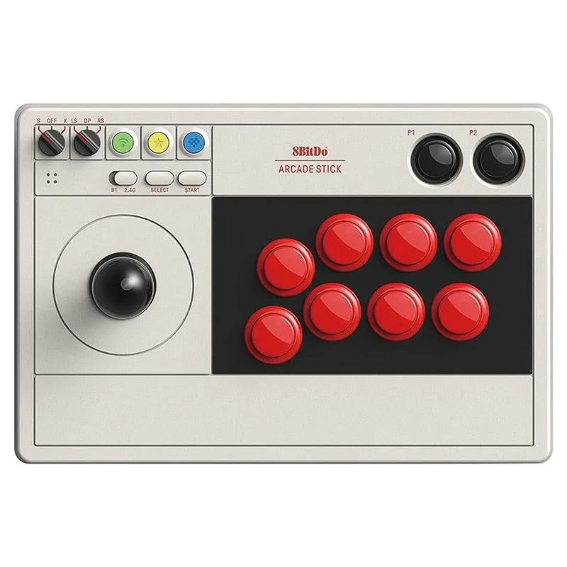 8BitDo Arcade Stick: Turbo & Macro Functions. Bluetooth, 2.4G and USB Wired Connectivity for Switch & Windows PC