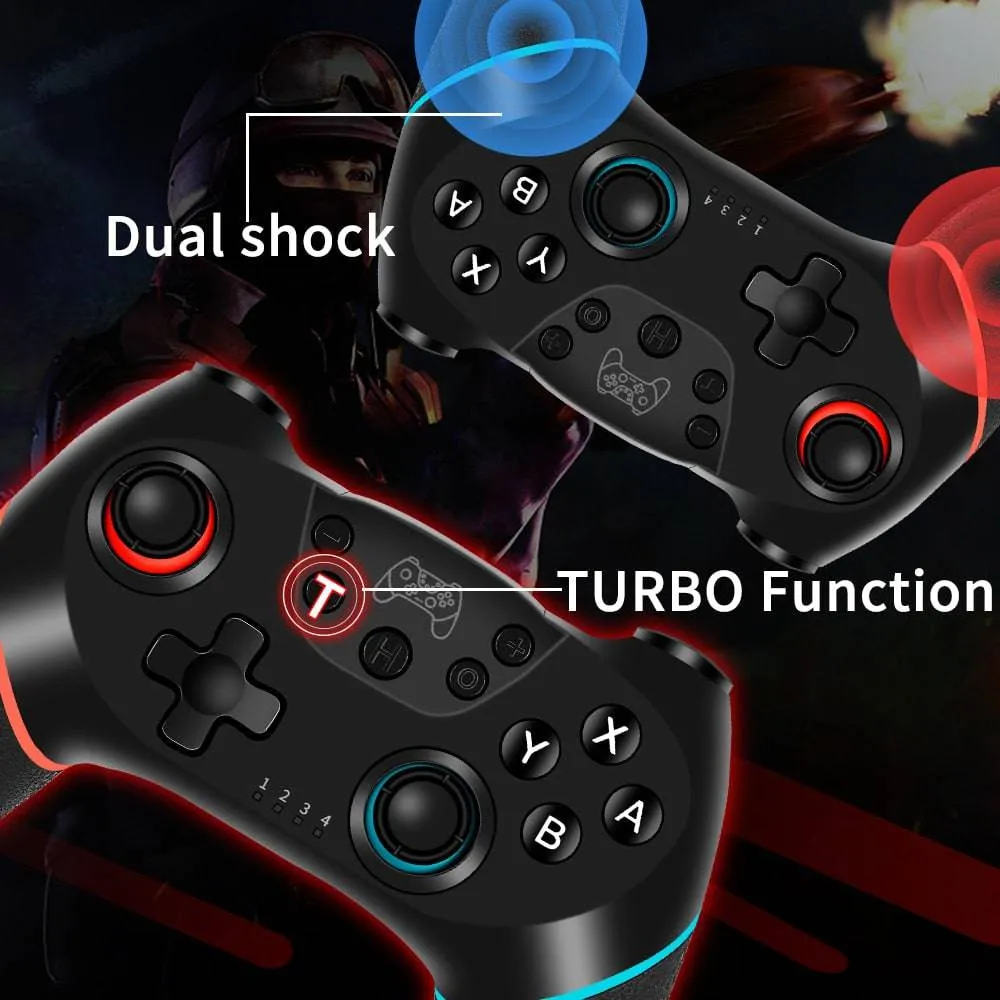 Bluetooth-compatible Pro Gamepad for N-Switch NS-Switch NS Switch Console Wireless Gamepad Video Game USB Joystick Control