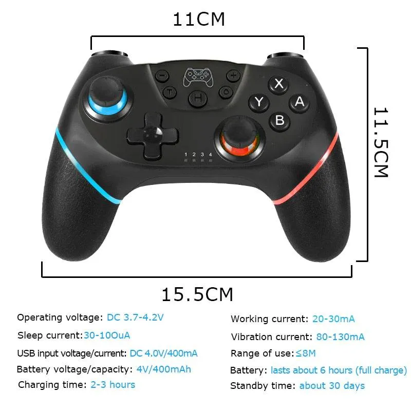 Bluetooth-compatible Pro Gamepad for N-Switch NS-Switch NS Switch Console Wireless Gamepad Video Game USB Joystick Control