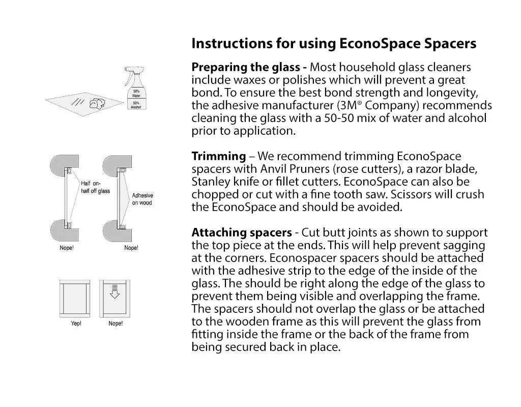 EconoSpace Spacers - 1.5mm Clear