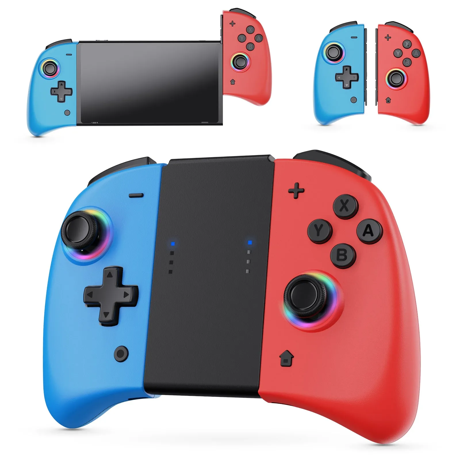 NexiGo Wireless Dual Joypad Controller with Thumbstick LED for Nintendo Switch