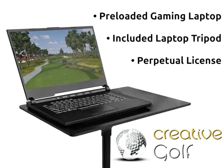 Preloaded Gaming Laptop With Stand for SkyTrak Golf Simulators