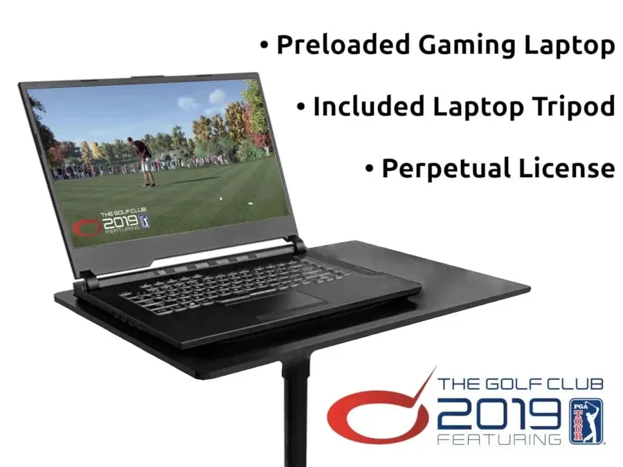 Preloaded Gaming Laptop With Stand for SkyTrak Golf Simulators