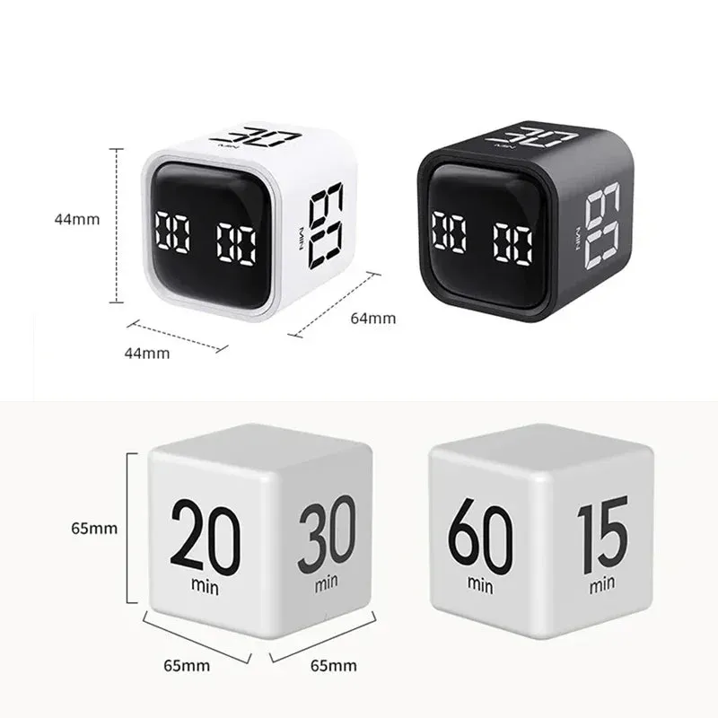 Productivity Cube Timer LED Display 4 Preset Time Dual Modes