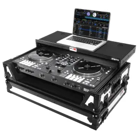 ProX ProX XS-RANEONEWLTWH ATA Style Road Case For Rane One DJ Controller Limited Edition White Black w/ Sliding Laptop Shelf and Wheels