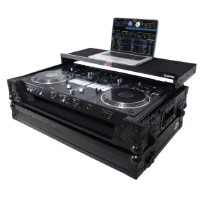 ProX XS-DDJREV7WLTBL ATA Style Flight Case for Pioneer DDJ-REV7 DJ Controller with Laptop Shelf Wheels and 1U Rackspace Black Finish