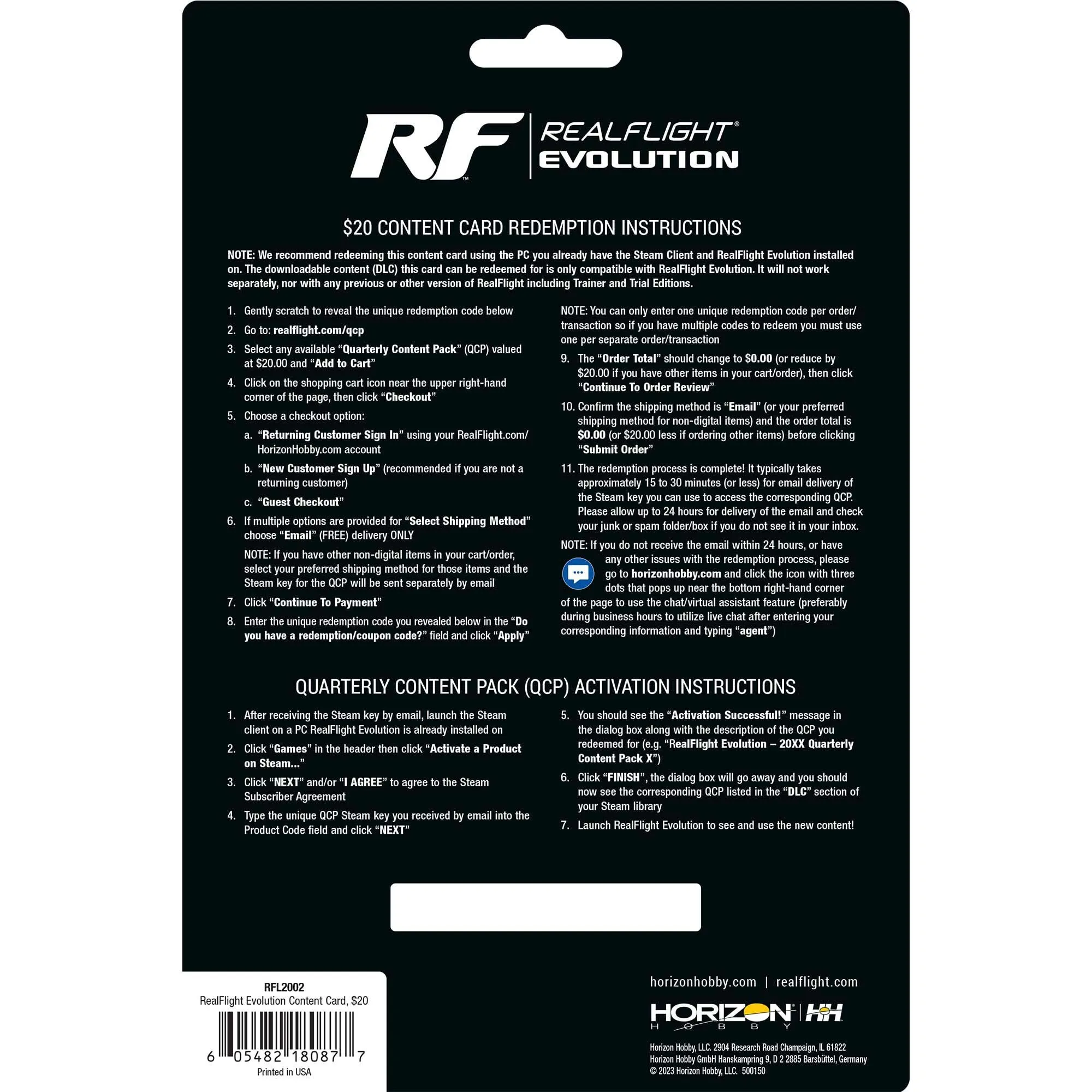 RealFlight Content Card $20