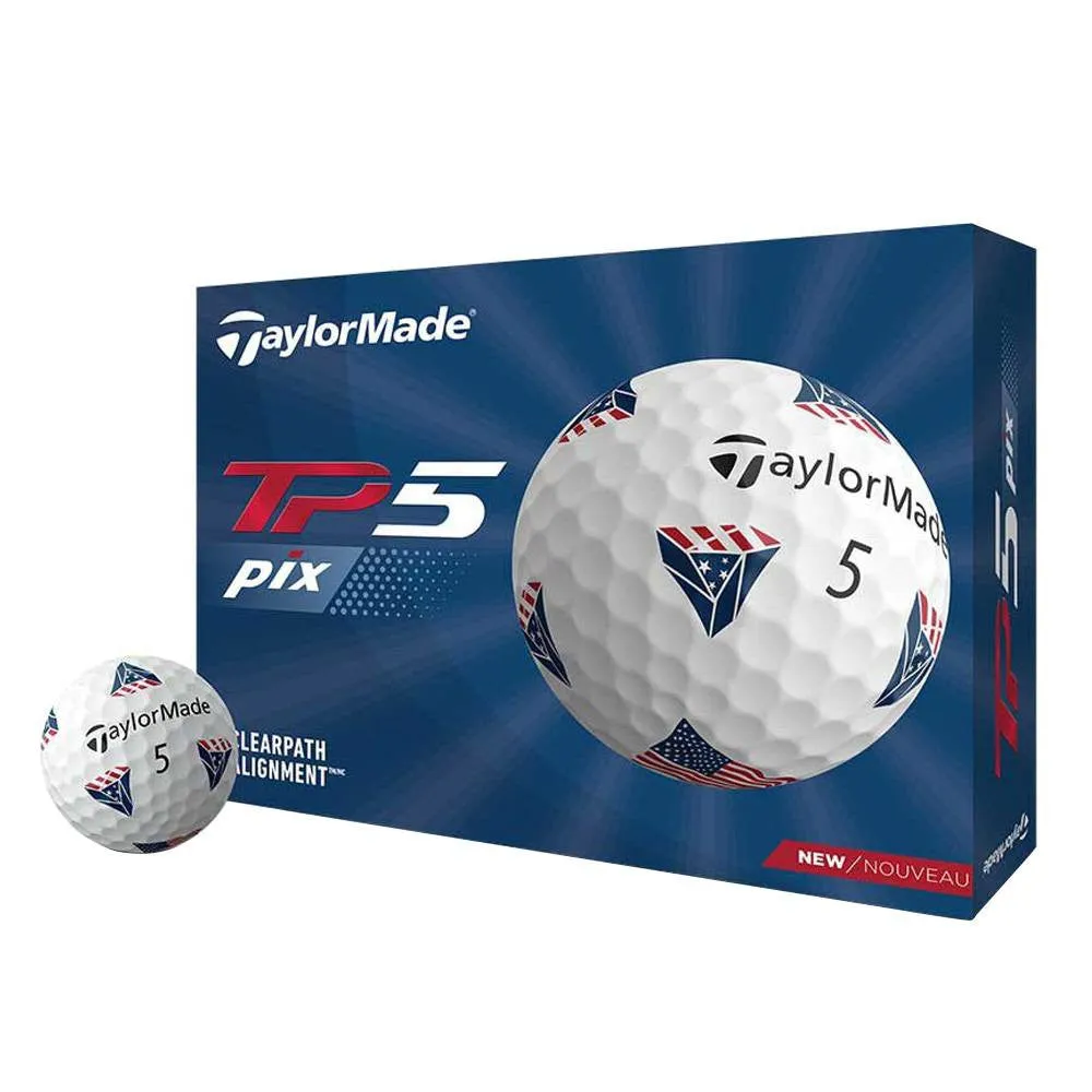 TaylorMade TP5 Pix USA Golf Balls 2022