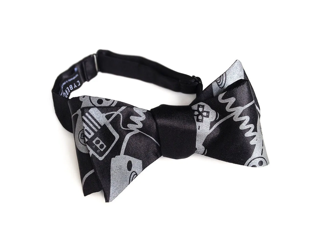 Video Game Controllers bow tie. "Control Freak" joystick bowtie.